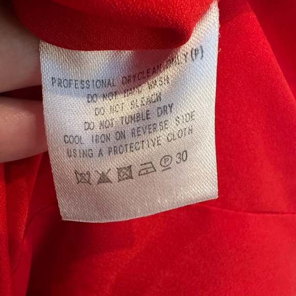 Fame and Partners The Max Midi Dress in Red Lace Sheath Chic Cocktail Size 8 Med - Picture 15 of 16